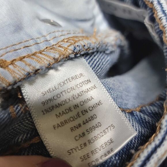 Tinseltown Distressed High Rise Straight Leg Denim Jeans Size 7 - Picture 6 of 12